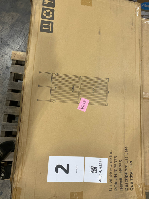 unipaws Upgraded Extra Tall Cat Gate, 35"-38"W, 75"H - H6 - 868