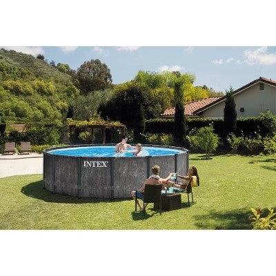 Intex 16' x 48" Ultra XTR Frame Above Ground Pool - Graywood Print - H14 - 38