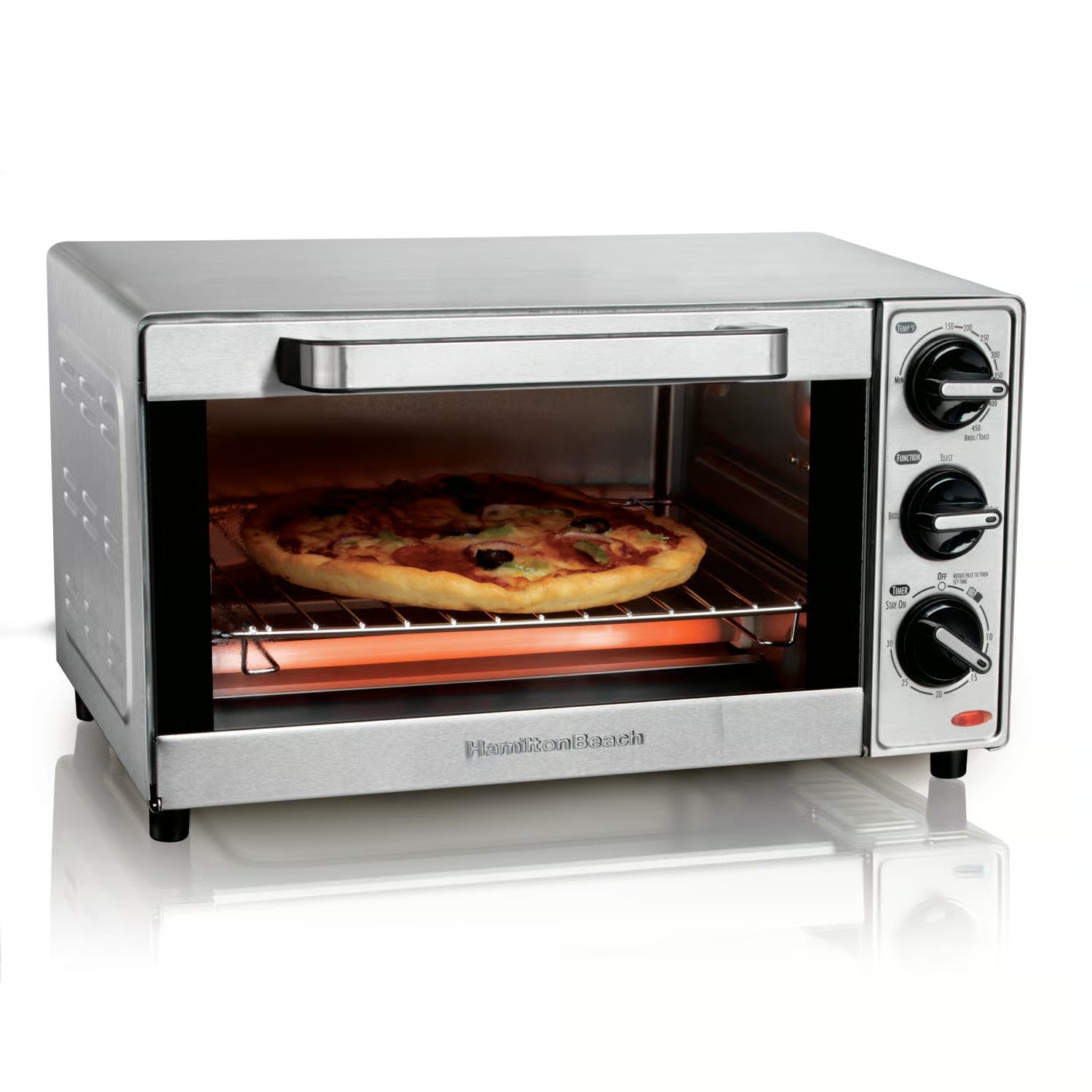 Hamilton Beach Stainless Steel Silver Toaster Oven