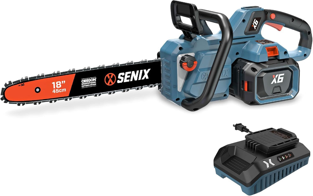 SENIX Chainsaw|60V 18" Battery Chainsaw|Brushless Electric Chainsaws|Cordless Chain Saw (tool only) |Garden Tool for Trees, Pruning, Branch Trimming, Best Gifts for Man, CSX6-M1 1499