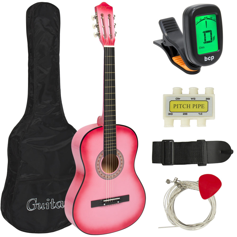 Best Choice Products 38in Beginner Acoustic Guitar Starter Kit W/ Gig Bag, Strap, Strings - F3 - 1593
