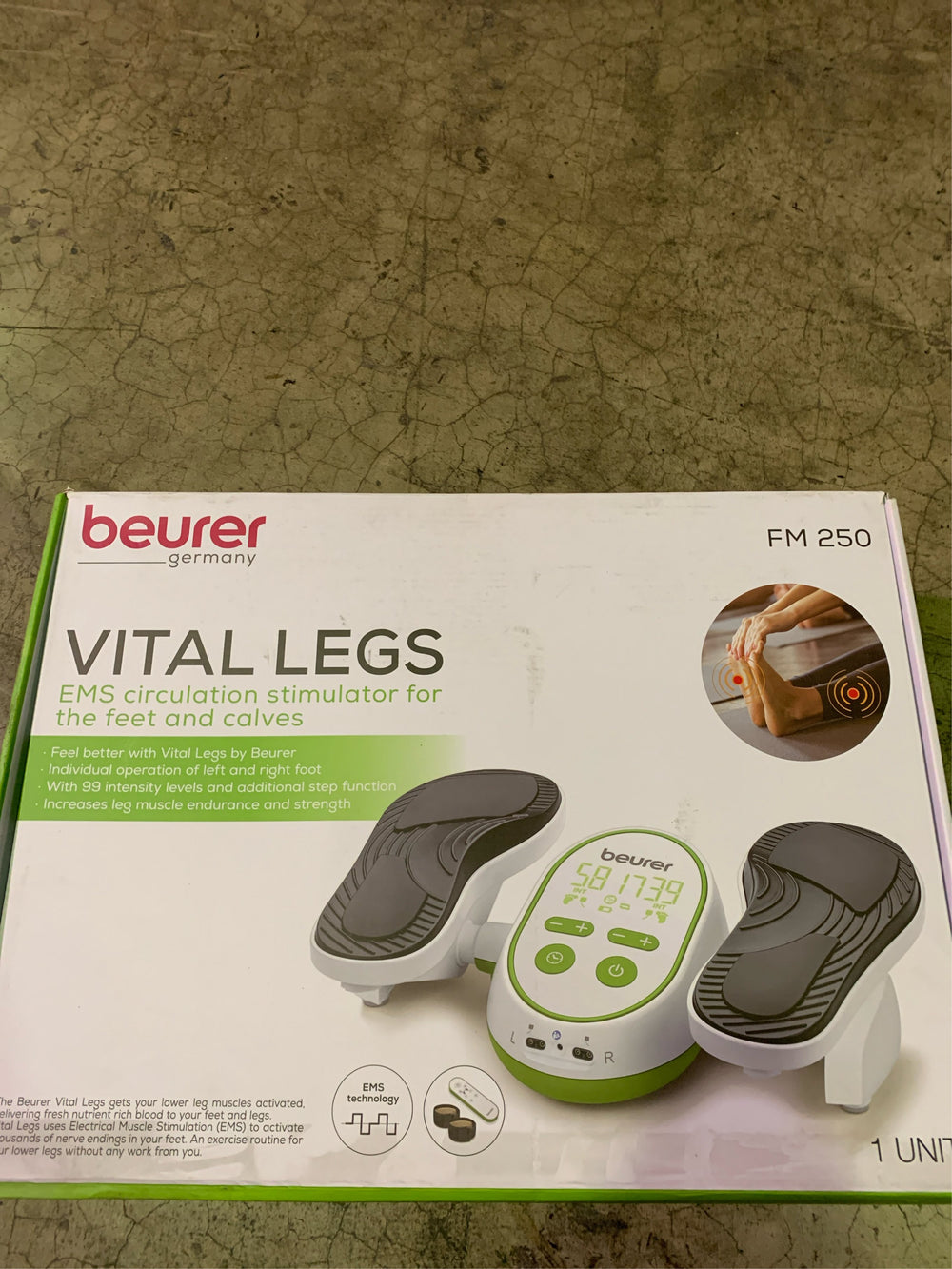 Beurer Vital Legs EMS Booster for Circulation on Feet & Calves, Reduces Swelling & Cramps, FM250 - J6-0235 -J7-0236 -J6-0237 -C2-0324 -A7-0539