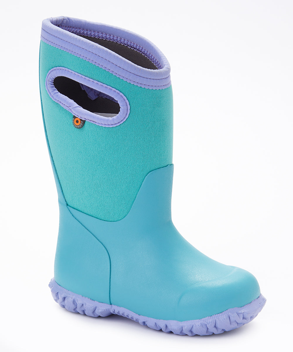 Turquoise & Purple Durham Rain Boots - Girls Kids Size 3 - A5 - 1558