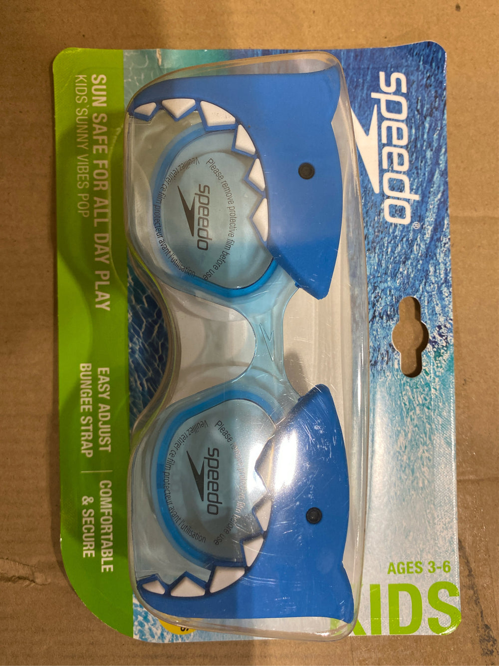 Speedo Kids' Sunny Vibes Swim Goggles - Shark - C6 - 1282