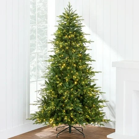 9ft Pre-Lit Artificial Full Aspen Noble Fir Christmas Tree w/ 1,200 2-in-1 Glowing Micro LEDs 1215