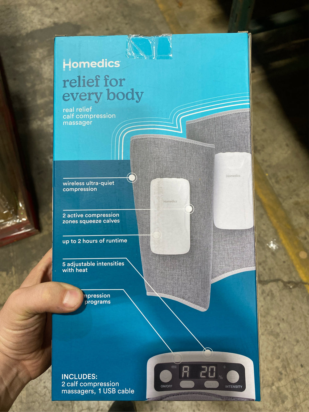 HoMedics Real Relief Calf Compression Massagers - B8 - 531
