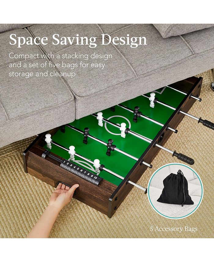 Best Choice Products 11-in-1 Kids Combo Game Set w/ Ping Pong, Foosball, Air Hockey, 5 Accessory Bags - Brown - No Size - G7 - 977