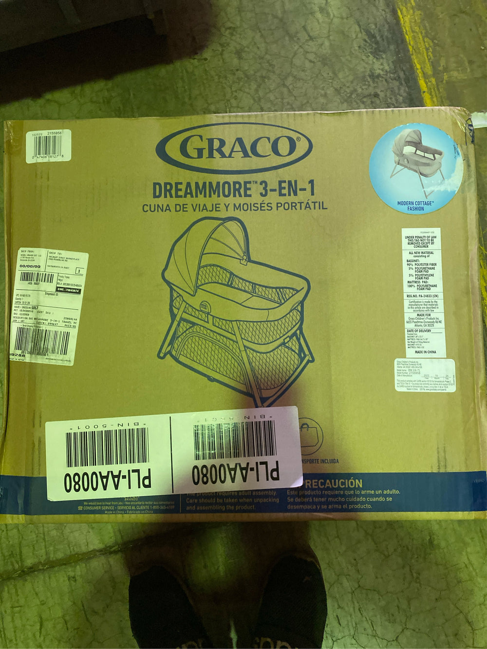 Graco Dream More 3-in-1 Travel Bassinet - Modern Cottage - J13 - 251