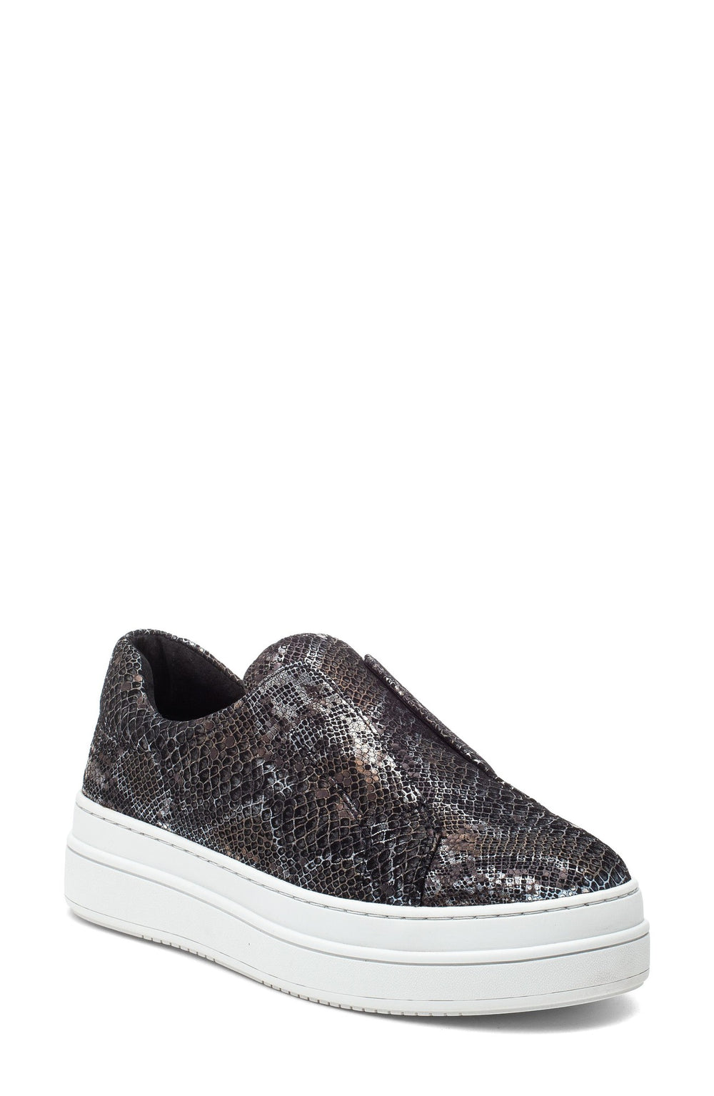 J/Slides Women's Sneakers DGREY - Dark Gray Brush Leather Noel Slip-on Sneaker - Women Size 9.5M - F4 - 832