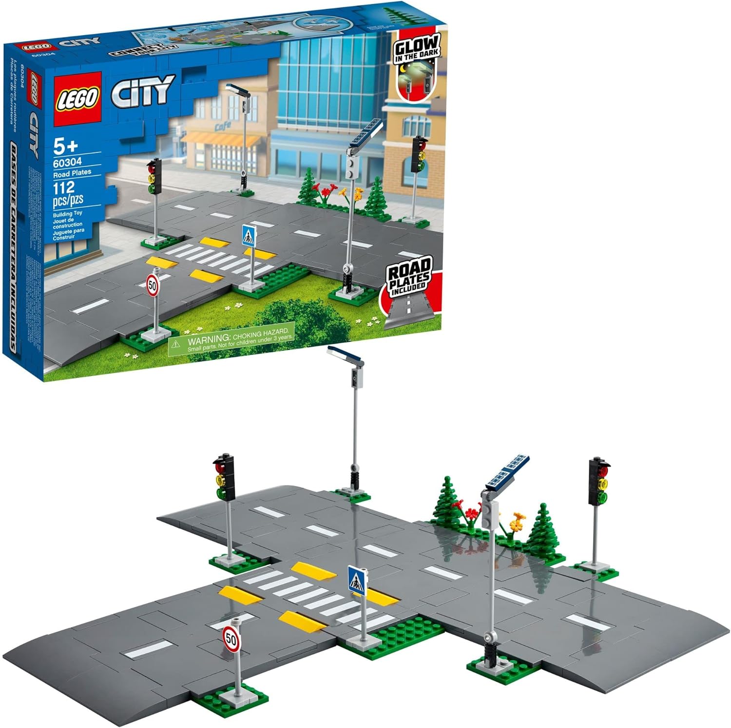 LEGO City Road Plates 60304 - Building Toy Set, Fe