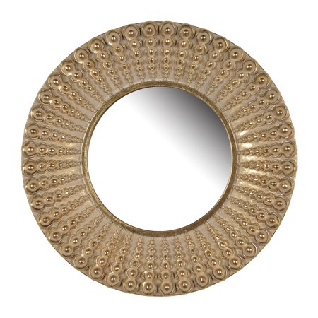 A&B Home Round Wall Mirror 19" Gold Circle Wall Mounted Mirror for Bathroom Bedroom Living Room Washroom - A12 - 700