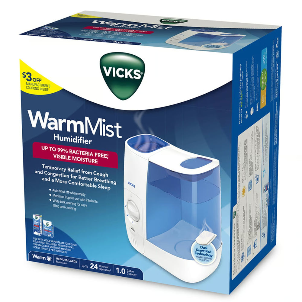 Vicks 1 gal 200 sq ft Manual Humidifier -E3-1868