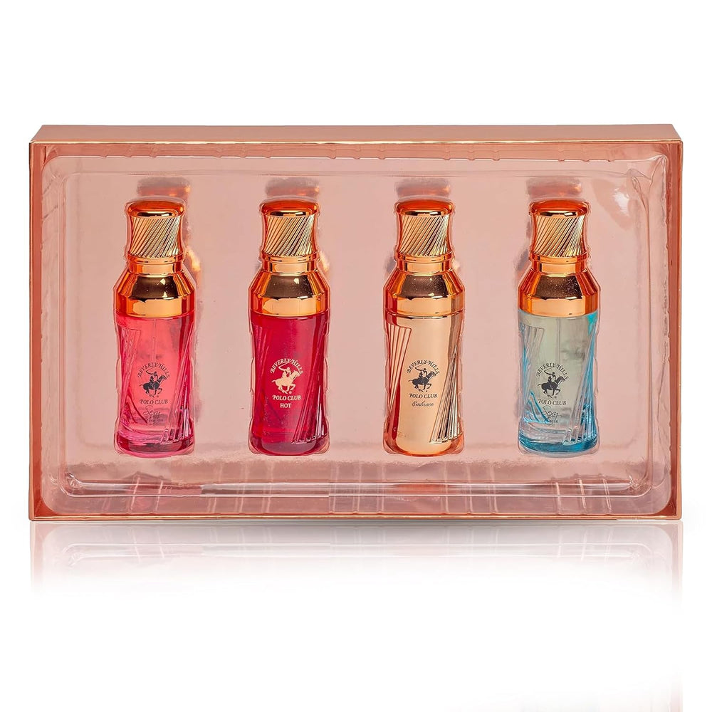 Beverly Hills Polo Club BHPC Perfume Gift Set for Women | 4 Piece Eau de Parfum Sexy, Sexy Blue, Hot, Embrace Fragrances -F13-0223