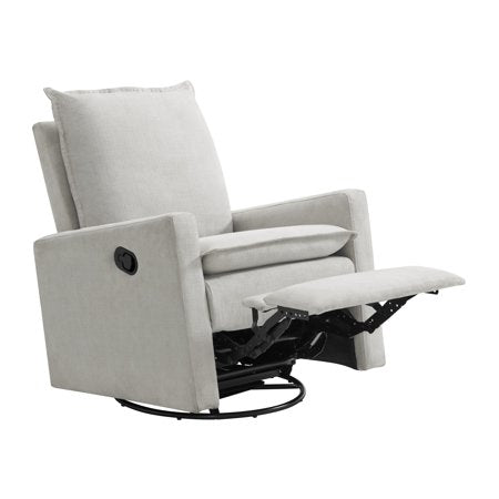 Oxford Baby Uptown Upholstered Glider Recliner Rocking Chair 360  Swivel for Nursery and Living Room   Sand - H13 - 1772