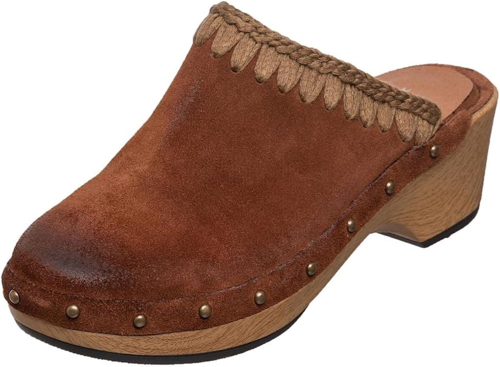 Antelope Women's Hedy Suede Wedge Mules - Size 36 - B5 - 1395