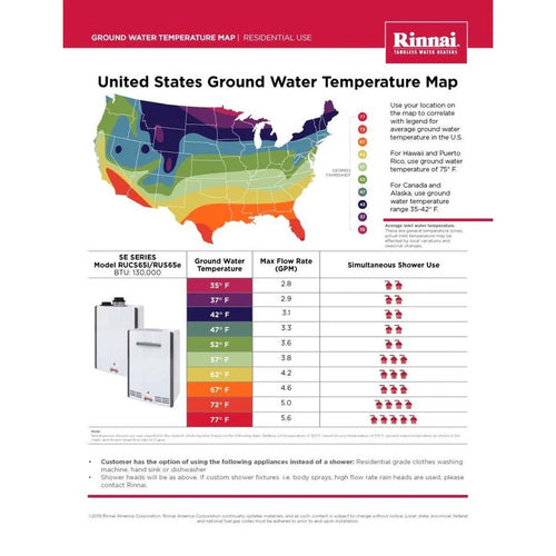 Rinnai Super High Efficiency 6.5-GPM 130000-BTU Indoor Liquid Propane Tankless Water Heater -H2