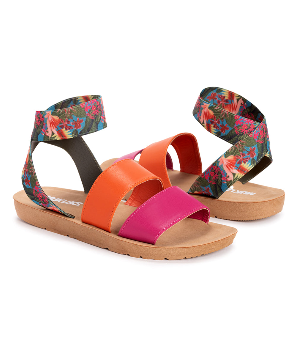 Pink Multicolor Floral Ankle-Strap About Me Sandal - Women Size 8 - C13 - 540