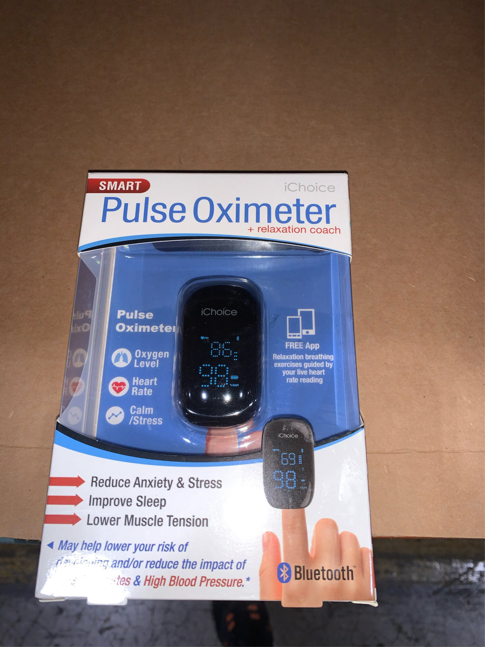 Smart Pulse Oximeter with Relaxation Coach Bluetooth -K8-1606