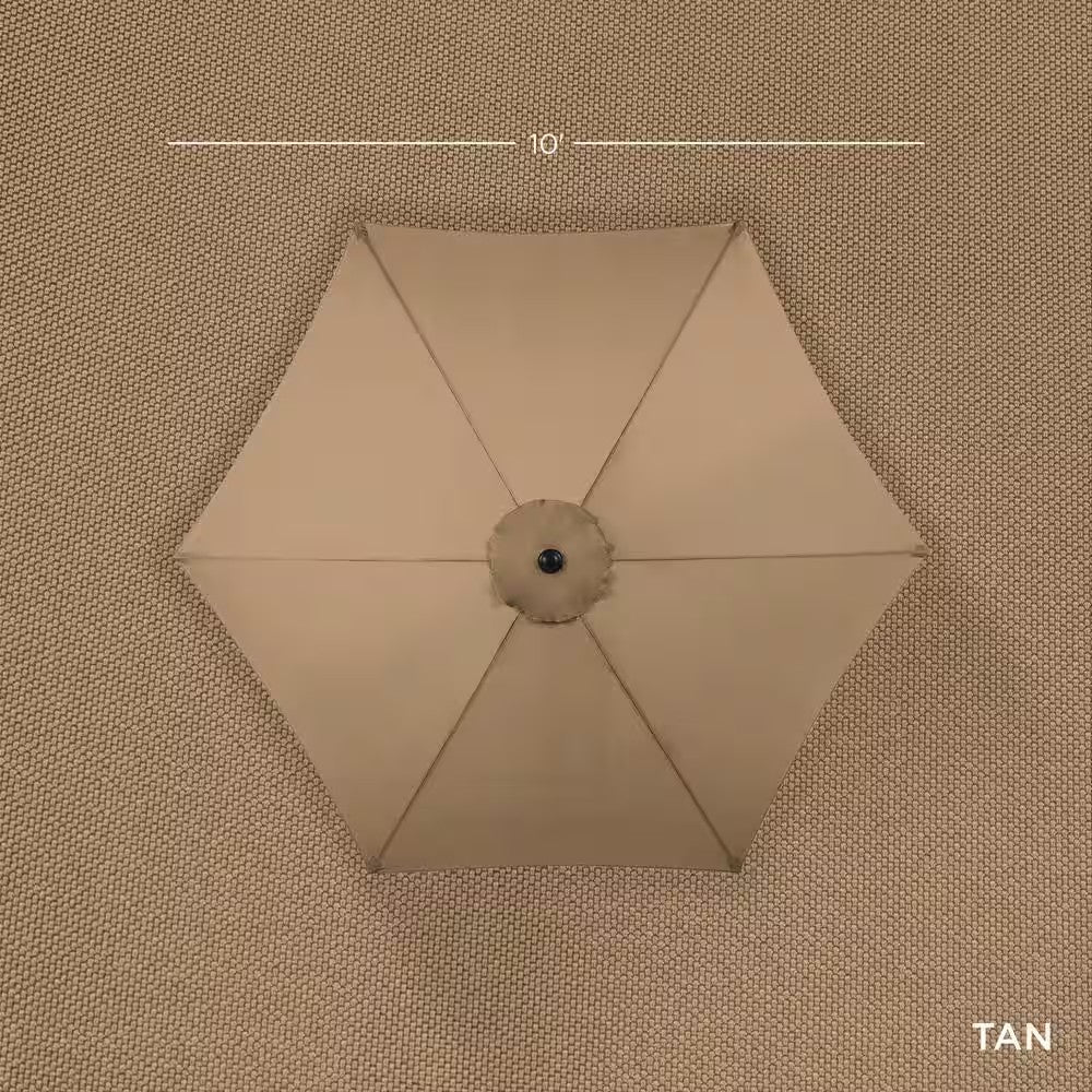 10 ft. Market Tilt Patio Umbrella in Tan 1756