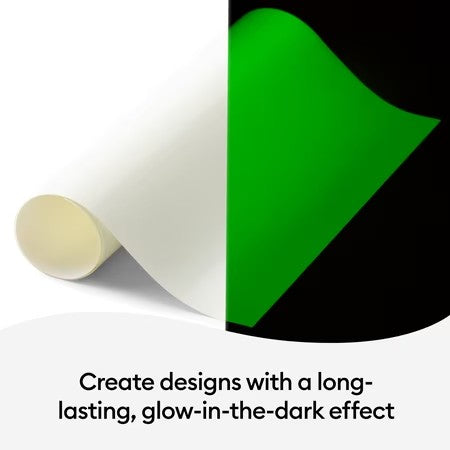 Cricut Glow in The Dark 12"X24" Iron-On Vinyl White - G4 - 849