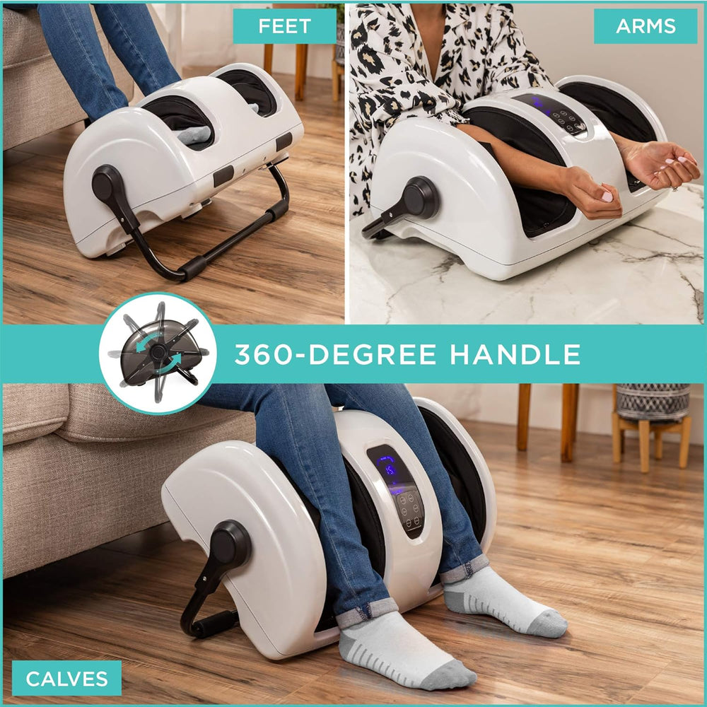 Best Choice Products Heated Shiatsu Foot Massager for Pain Relief, Plantar Fasciitis, Neuropathy, Blood Circulation w/Compact Design - Pearl White - E10 - 1084