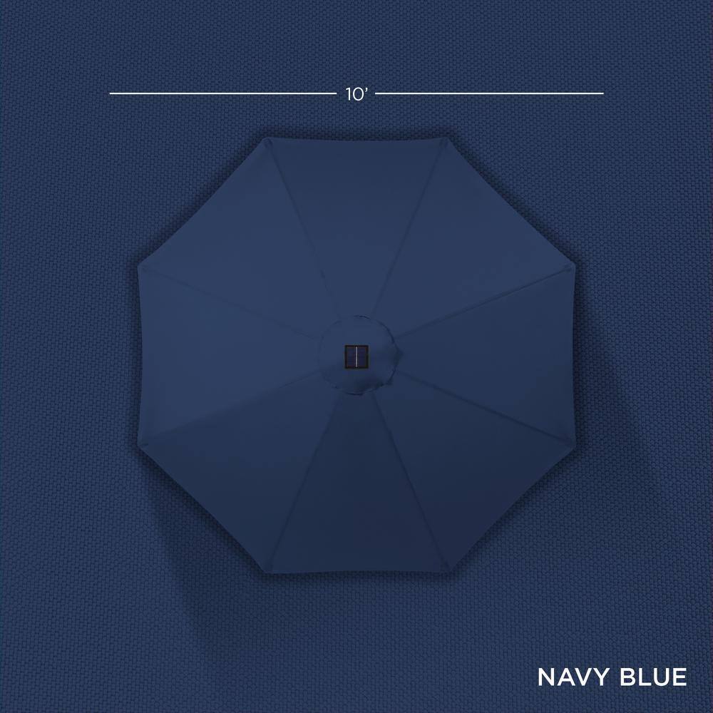 10 ft. Market Solar Tilt Patio Umbrella in Navy Blue - E8 - 1037
