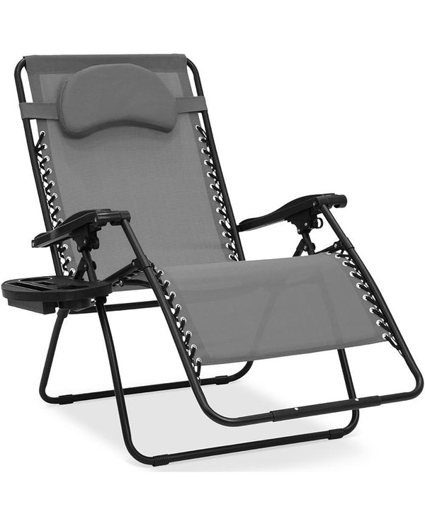 Best Choice Products Oversized Zero Gravity Chair, Folding Outdoor Patio Recliner w/ Cup Holder -M5 - 1598