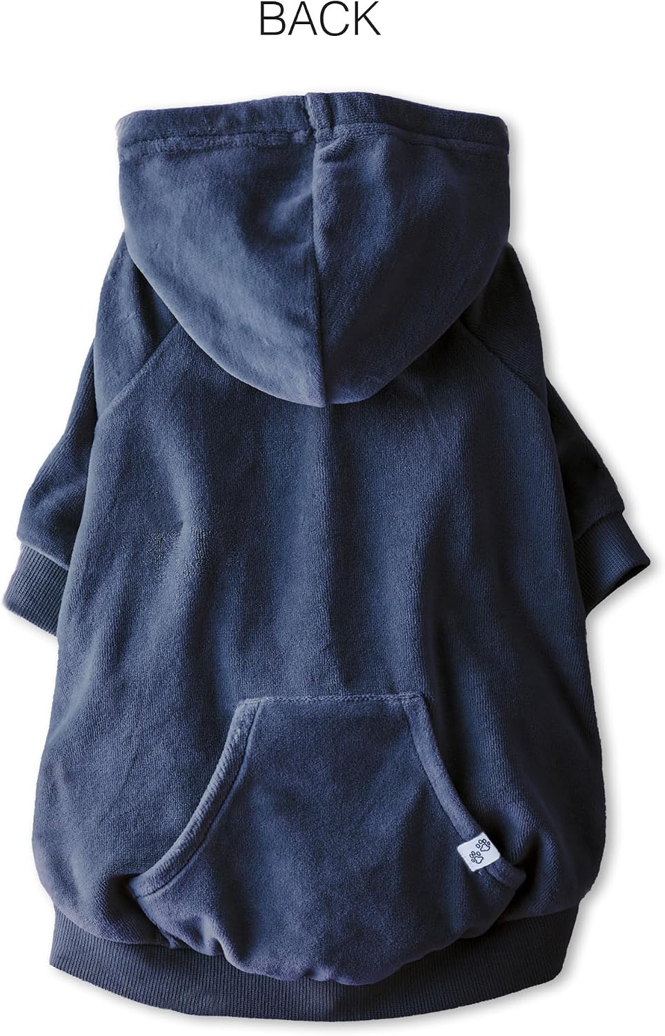 Pet Passion Cooper II Organic Cotton Velour Dog Hoodie Pet Coat for Small, Medium and Large Dogs, Navy, Large - F13 - 227