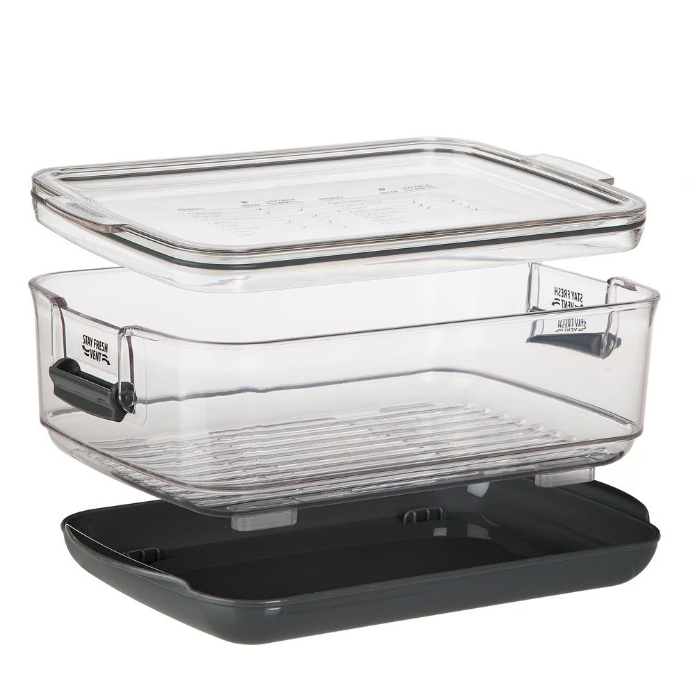 Progressive Prepworks 3 qt Clear/Gray Produce Keeper 1 pk - E12 - 291