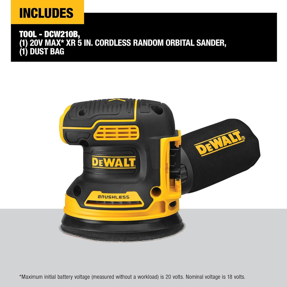 DEWALT 20V MAX Orbital Sander, Tool Only (DCW210B) - 1775