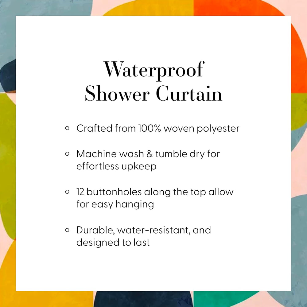 Society6 Shower Curtain - Bathroom Decor by Alison Janssen - Extra Long Fabric Shower Curtains for Bathroom, 72" x 69", Elegant Bird On Spots 1314