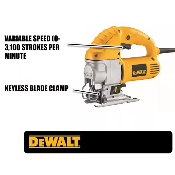DEWALT 5.5 Amp Corded Variable Speed Jig Saw Kit with Bag 1863