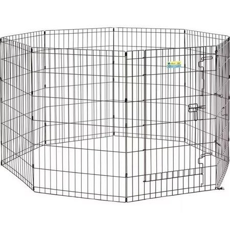 MidWest Homes for Pets Exercise Pen for Pets with Full Max Lock Door, 36-Inch, Black - D4 - 523