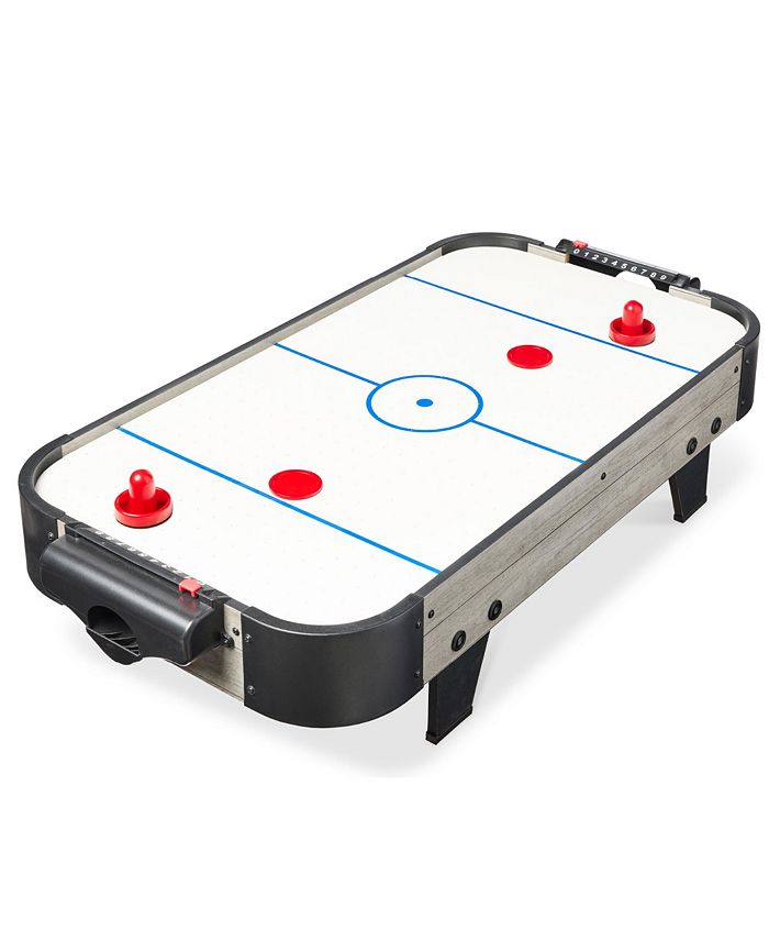 Best Choice Products 40in Air Hockey Arcade Table w/ 100V Motor, Electric Fan, 2 Strikers, 2 Pucks - Gray - C11 - 1478