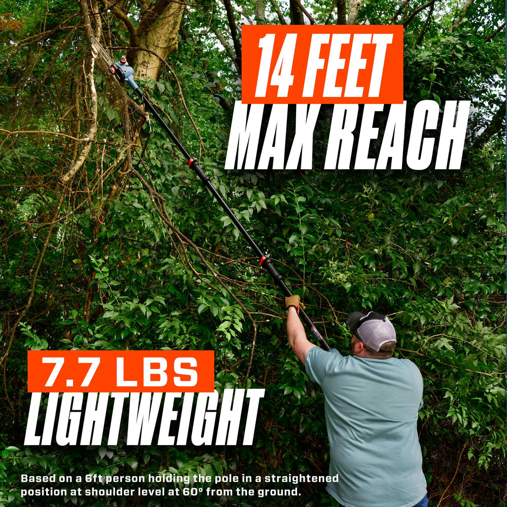 SENIX 60-volt Max 10-in 3 Ah Battery Pole Saw (Battery and Charger Included) 1886