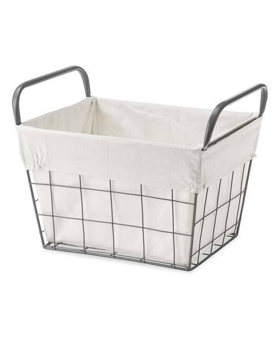Whitmor Wire Baskets - White Lined Wire Basket - C12 - 505