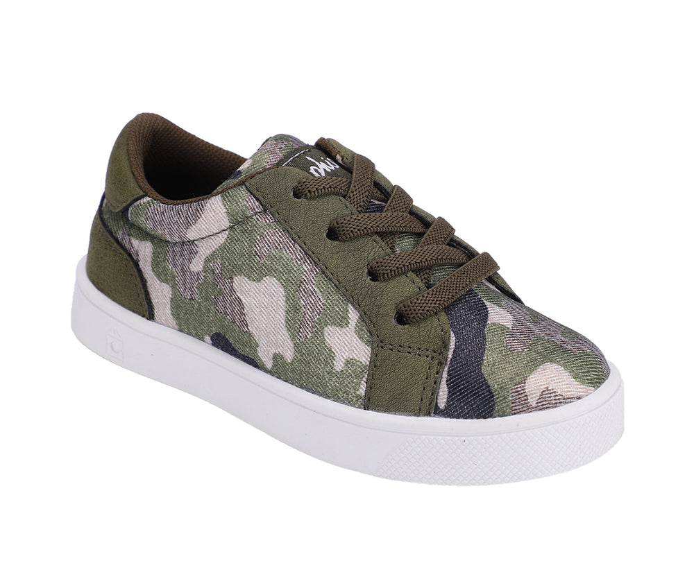 Olive Camo Leo Sneaker - Boys Size 11Y - B12 - 610