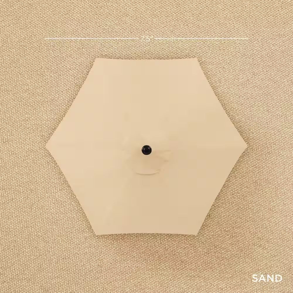Sand 7.5 ft. Outdoor Market Patio Umbrella with Crank and Tilt - B5 - 469