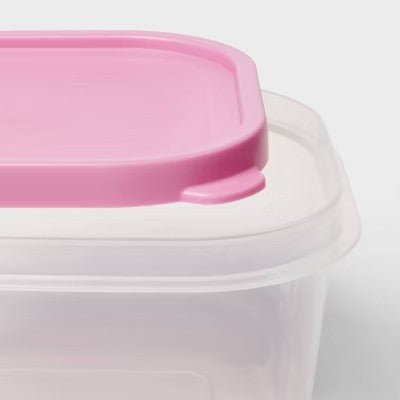 16pc (set of 8) Plastic Food Storage Container Set Pink - Room Essentials  1171b