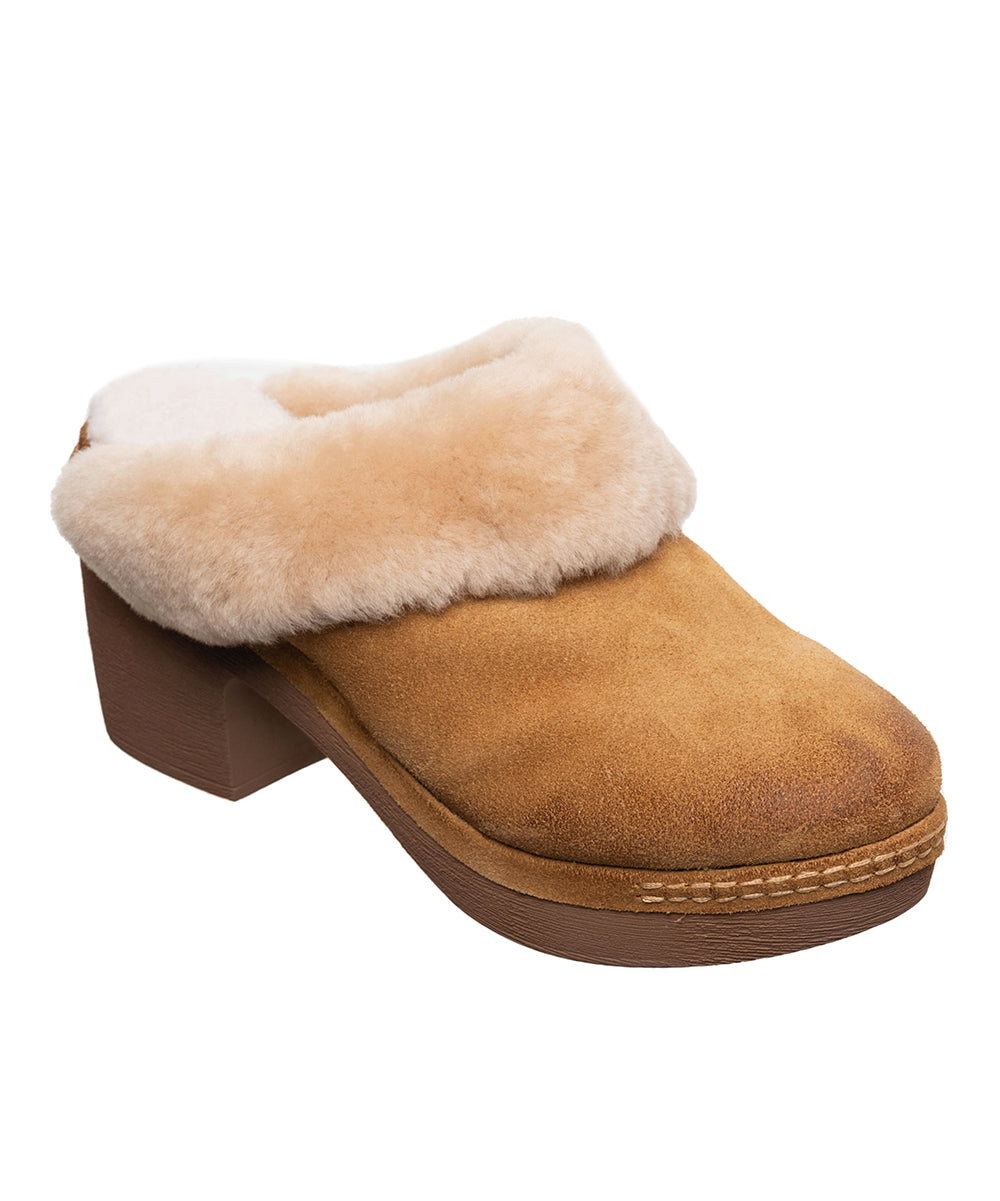 Taupe Sera Suede Clogs - Women size38 -B11-0617