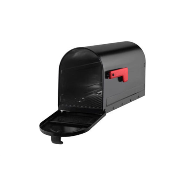 Architectural Mailboxes MB1 Contemporary Galvanized Steel Post Mount Black Mailbox And Post 1916