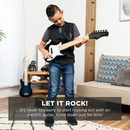 Best Choice Products Walmart Exclusive 30in Kids Electric Guitar Beginner Starter Kit w/ 5W Amplifier, Strap, Case - Walmart Black - B6 - 1410