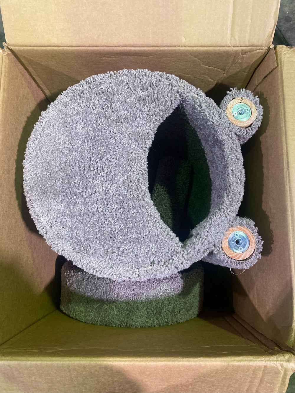 Frisco 36-in Real Carpet Wooden Cat Tree, Gray - H6 - 1803