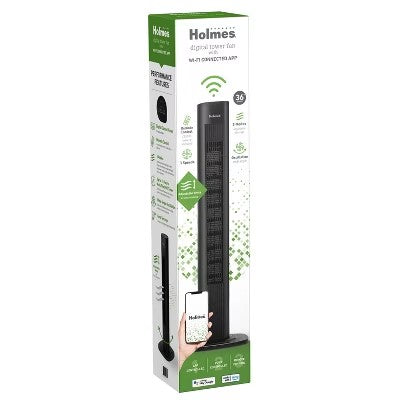 Holmes 36" Smart Tower Oscillating Fan Black - G5 - 7
