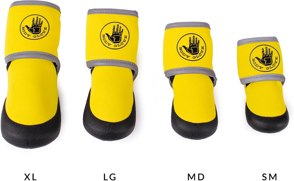 Body Glove Paw Protector Booties (Yellow, Large) -B7-0514