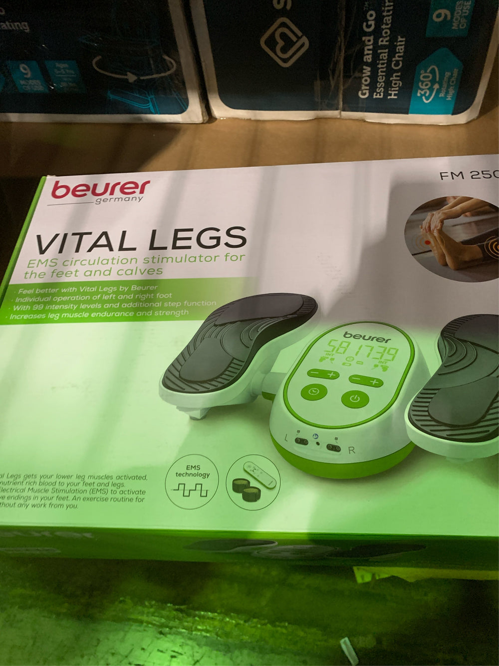 Beurer Vital Legs EMS Booster for Circulation on Feet & Calves, Reduces Swelling & Cramps, FM250 - J6-0235 -J7-0236 -J6-0237