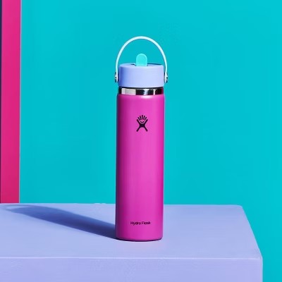 Hydro Flask 24oz Wide Mouth Flex Straw Water Bottle Holiday Punch: BPA-Free, Vacuum-Insulated, Leakproof, Dishwasher-Safe - F3 - 813