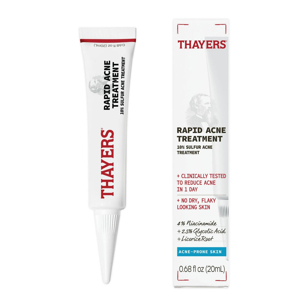 (Pack of 3) Thayers Rapid Acne Treatment with 10% Sulfur, Sulfur Acne Treatment with Niacinamide and Glycolic Acid, Soothing and Non-Stripping Skin Care, 0.5 Fl Oz - B6 - 1530