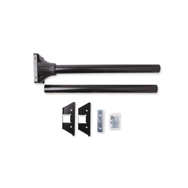 Architectural Mailboxes Coolidge 52.8 in. Powder Coated Black Galvanized Steel Mailbox Post 1956