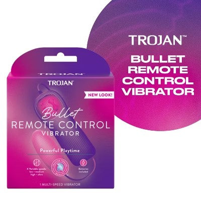 Trojan Bullet Multi-Speed Vibrator with Remote Control -L6-1540